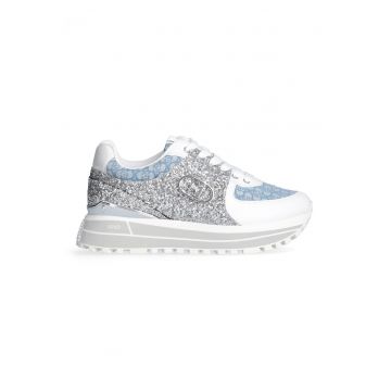 Pantofi sport stralucitori cu model monograma