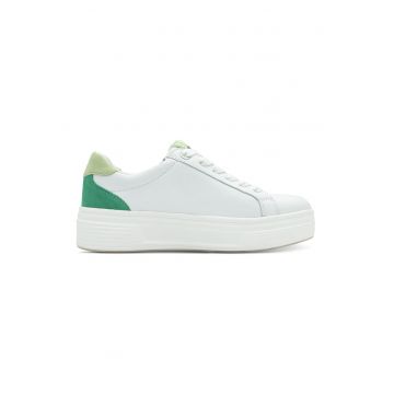 Pantofi sport de piele cu garnitura contrastanta