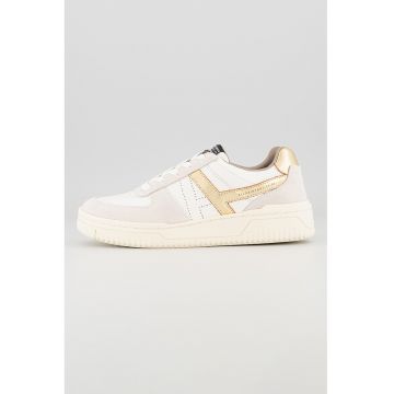 Pantofi sport de piele cu garnituri de piele intoarsa
