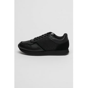 Pantofi sport de piele cu segment cu monograma