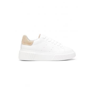 Pantofi sport de piele si piele intoarsa