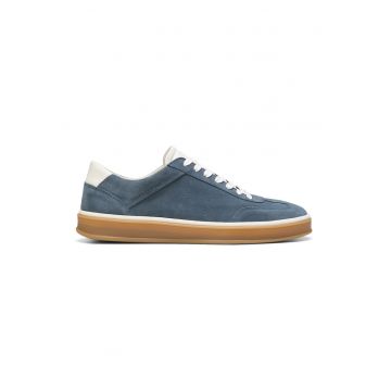Pantofi sport de piele si piele intoarsa cu logo