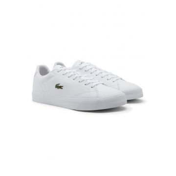 Pantofi sport din piele cu garnituri din material sintetic - Alb