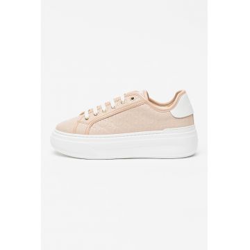 Pantofi sport din piele cu model monograma