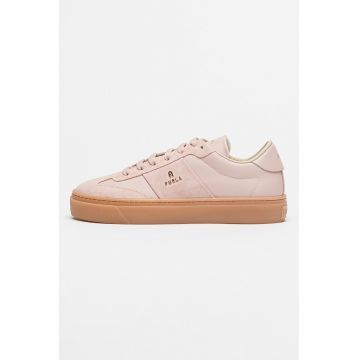 Pantofi sport din piele intoarsa cu insertii din piele