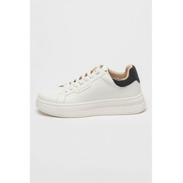 Pantofi sport din piele si piele ecologica cu detalii logo