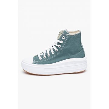 Pantofi sport flatform cu garnituri de piele intoarsa Chuck Taylor All Star