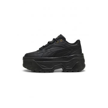 Pantofi sport flatform de piele ecologica