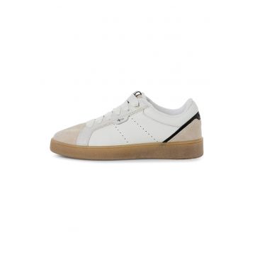Pantofi sport low-cut cu garnituri de piele