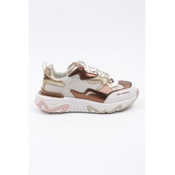 Pantofi sport masivi cu garnituri din piele