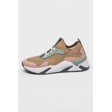 Pantofi sport slip-on cu aspect tricotat