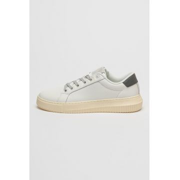 Pantofi sport wedge de piele cu siret