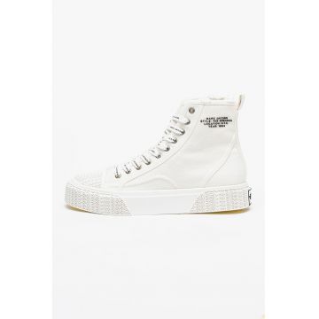 Tenisi high-top cu sireturi contrastante