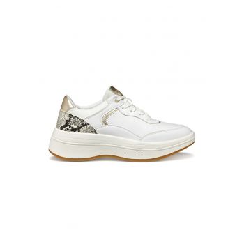 Pantofi sport cu detaliu cu aspect de piele de sarpe