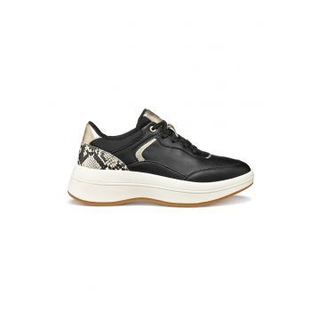 Pantofi sport cu detaliu cu aspect de piele de sarpe