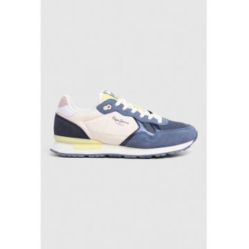 Pantofi sport cu garnituri de piele intoarsa
