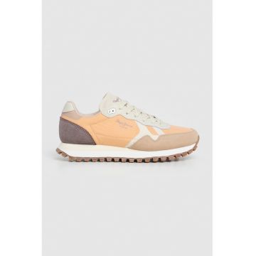 Pantofi sport cu model colorblock si insertii de piele intoarsa
