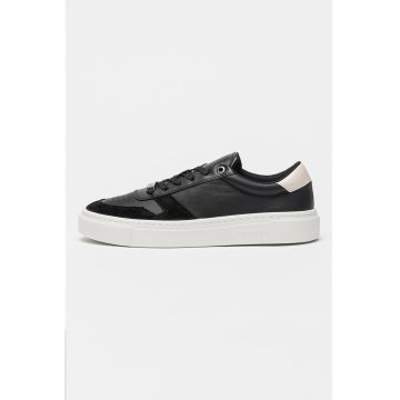 Pantofi sport cu sireturi si insertii din piele intoarsa Cupsole