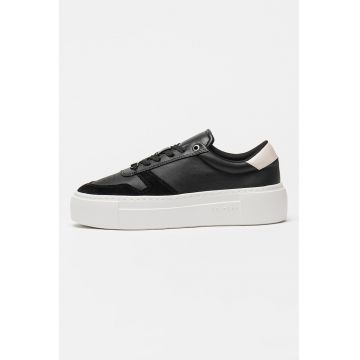 Pantofi sport cu sireturi si insertii din piele intoarsa Ff Cupsole