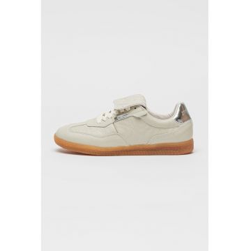 Pantofi sport de piele cu cusaturi decorative
