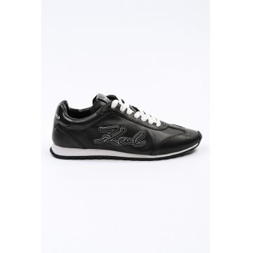 Pantofi sport de piele cu imprimeu logo