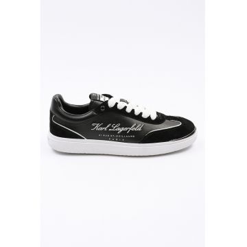 Pantofi sport de piele cu logo brodat