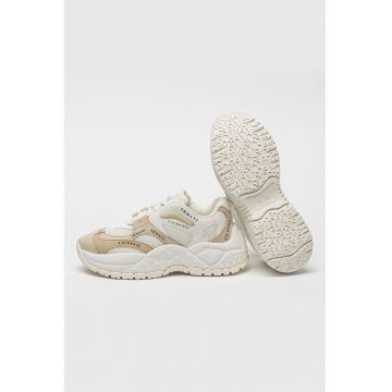Pantofi sport de piele ecologica si material textil