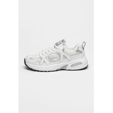 Pantofi sport de plasa cu garnituri de piele ecologica
