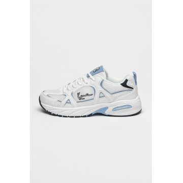 Pantofi sport din material textil cu insertii de piele ecologica