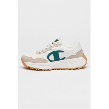 Pantofi sport din material textil cu insertii din piele intoarsa ecologica Canna