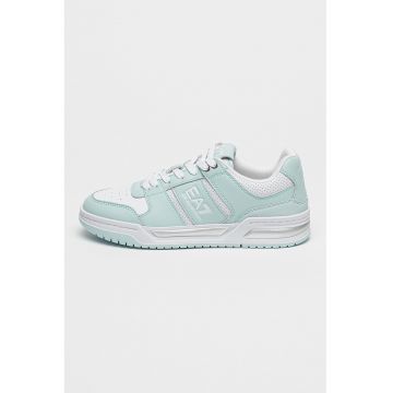 Pantofi sport din piele cu model cu perforatii