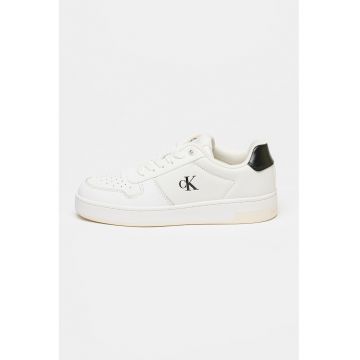 Pantofi sport din piele cu segment cu perforatii