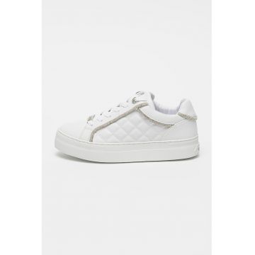 Pantofi sport din piele ecologica cu aspect matlasat