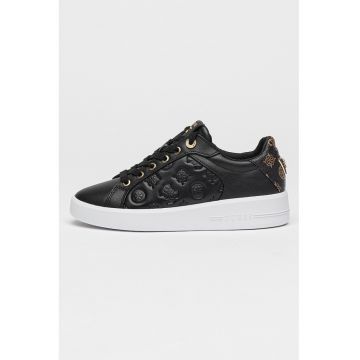 Pantofi sport din piele ecologica cu logo stantat