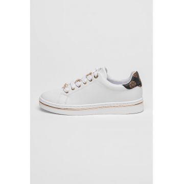 Pantofi sport din piele ecologica cu model logo