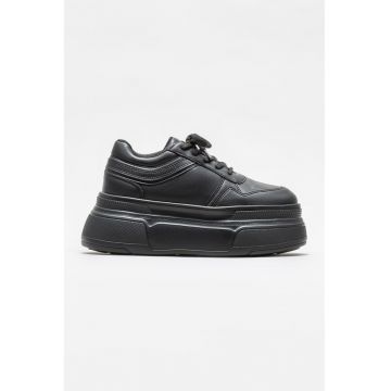 Pantofi sport din piele ecologica cu talpa wedge