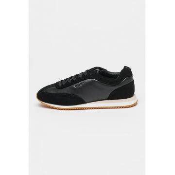Pantofi sport din piele si piele intoarsa