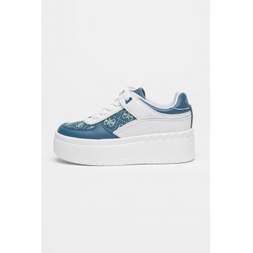 Pantofi sport flatform cu model monograma