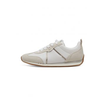 Pantofi sport low-cut cu garnituri de piele intoarsa
