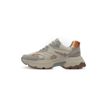 Pantofi sport masivi cu insertii din plasa