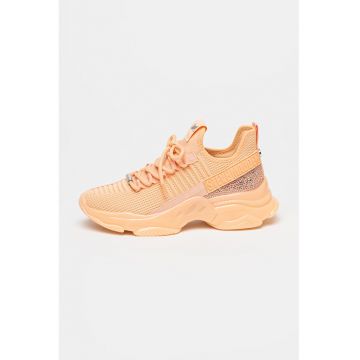 Pantofi sport slip-on din material textil cu strasuri