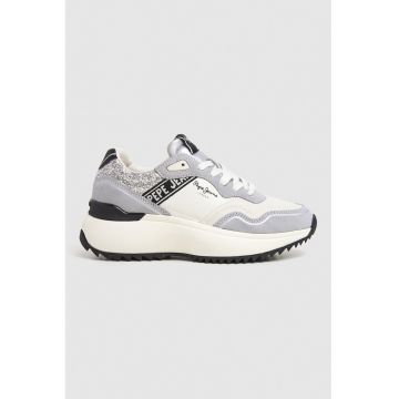 Pantofi sport wedge cu detalii stralucitoare