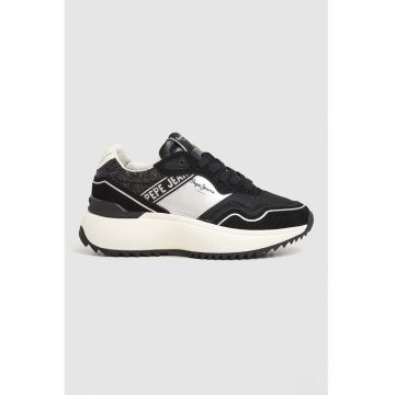 Pantofi sport wedge cu detalii stralucitoare