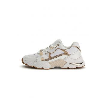 Pantofi sport cu garnituri de piele ecologica