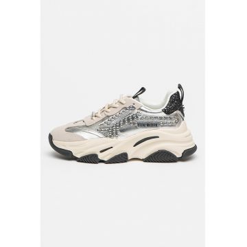 Pantofi sport cu garnituri de piele intoarsa