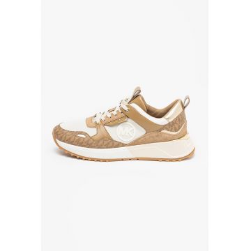Pantofi sport cu talpa wedge si model colorblock Theo