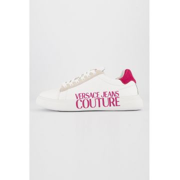 Pantofi sport de piele cu imprimeu logo