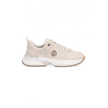 Pantofi sport de piele ecologica cu logo