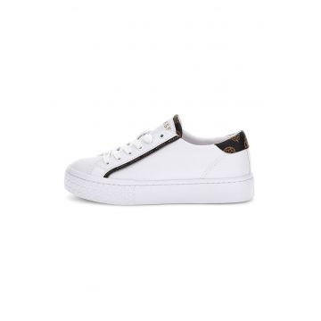 Pantofi sport de piele ecologica cu logo