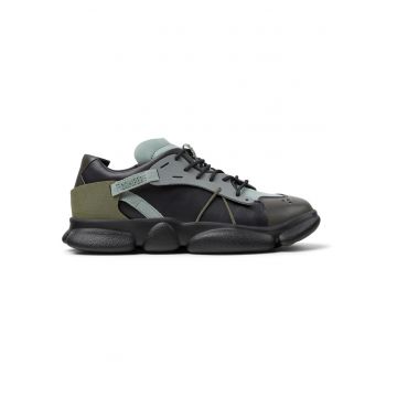 Pantofi sport de piele nabuc si piele Karst